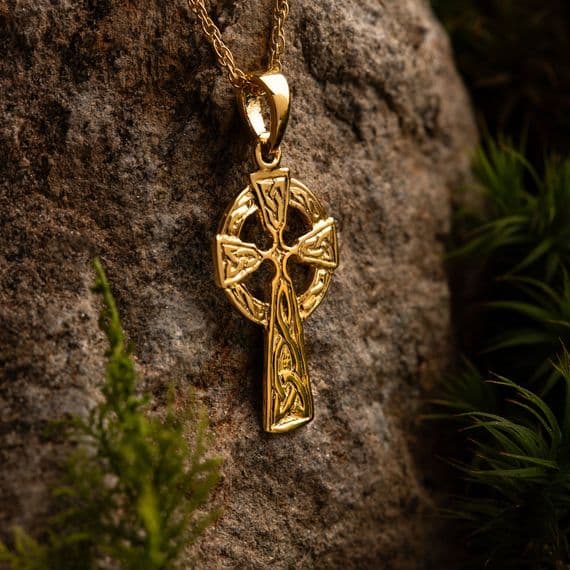 Celtic Cross Pendant Gold Finish 0857G