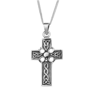 Celtic Cross Silver Pendant Large 0466