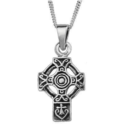 Celtic Cross Silver Pendant Small 0065