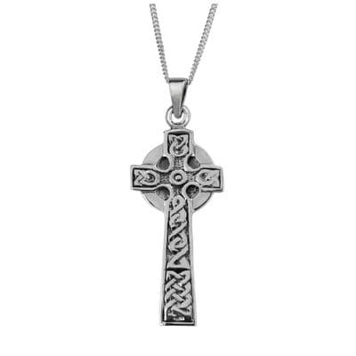 Celtic Cross Silver Plated Pendant 9176