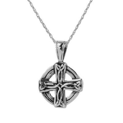 Celtic Cross Silver Round Pendant 9050