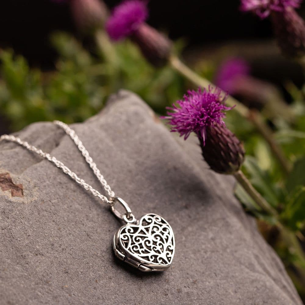 Elli Ladies Heart Pendant Filigree in 925 Sterling Togo Elli Ladies Heart Pendant Filigree in 925 Sterling Togo