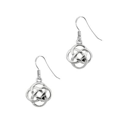 Celtic Knot Silver Drop Earrings 0566