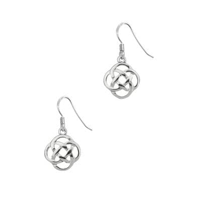 Celtic Knot Silver Drop Earrings 'Fiona' 0885