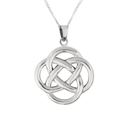 Celtic Knot Silver Pendant Large 0771