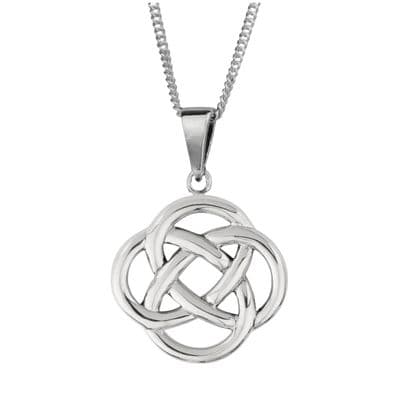 Celtic Knot Silver Plated Pendant 9175