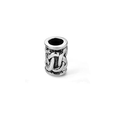 Celtic Knotwork Silver Keepsake Barrel Bead Charm 9480
