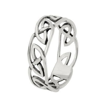 Celtic Knotwork Silver Plated Ring 9155