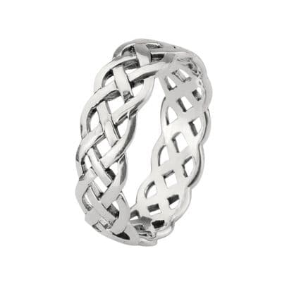 Celtic Knotwork Silver Plated Ring 9158