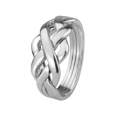 Celtic Knotwork Silver Puzzle Ring 0754