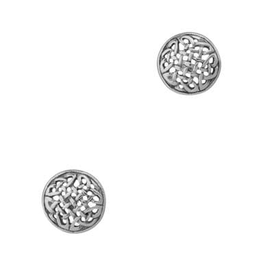 Celtic Knotwork Silver Round Stud Earrings 'Niamh' 0864