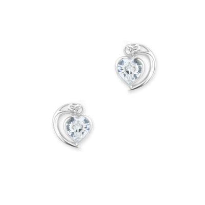 Celtic Silver Heart Earrings with Swarovski 9483