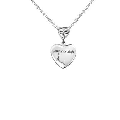 Celtic Silver Heart Pendant 'Scotland the Brave' 9396