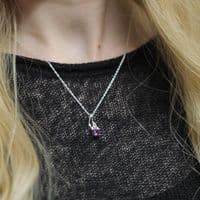 Celtic Silver Pendant with Amethyst 9266