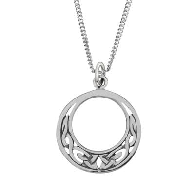 Celtic Silver Plated Round Pendant 9174