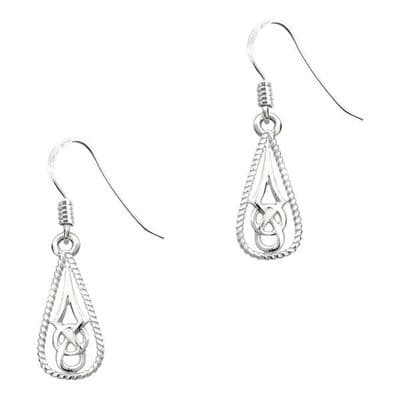 Celtic Silver Teardrop Earrings 'Aideen' 9065