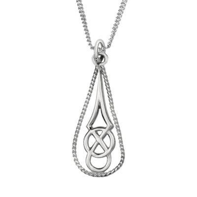 Celtic Silver Teardrop Pendant 'Aideen' 9066