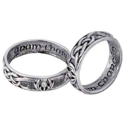 Celtic Silver Wedding/Commitment Ring 9142