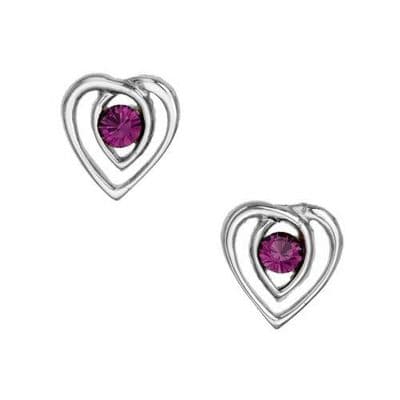 Celtic Stud Earrings with Amethyst Stone 2039