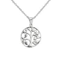 Celtic Tree of Life Silver Round Pendant 9031