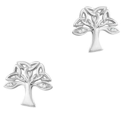 Celtic Tree of Life Silver Stud Earrings 9380
