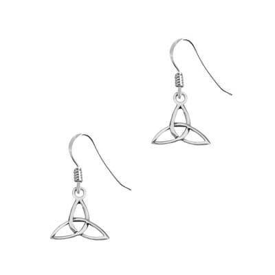 Celtic Trinity Knot Silver Drop Earrings 'Catriona' 0848