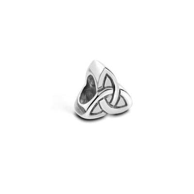 Celtic Trinity Knot Silver Keepsake Triangle Bead Charm 9478