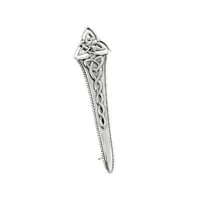 Celtic Trinity Knot Silver Kilt Pin 0675