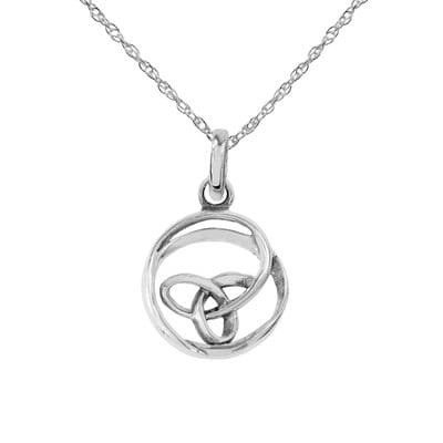Celtic Trinity Knot Silver Round Pendant 'Regan' 9030