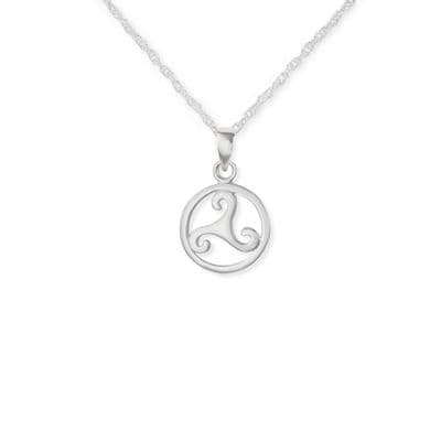 Celtic Triskele Silver Plated Pendant 9673