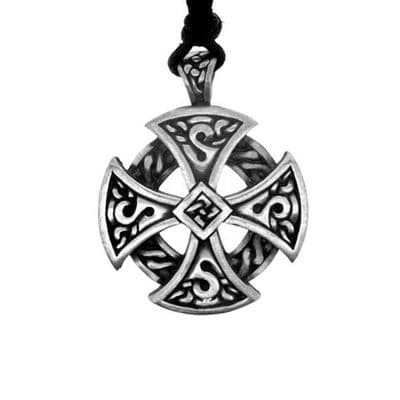 Celtic Unisex Pewter Pendant - Ring Cross 0708
