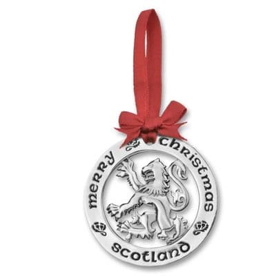Silver Plated Christmas Decoration Scottish Lion 0943