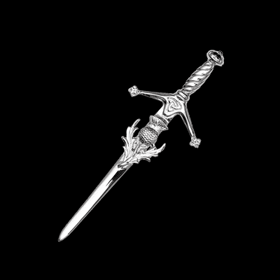 Claidhmhor Thistle Silver Kilt Pin 2214