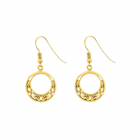 Gold Celtic Drop Earrings 0850G
