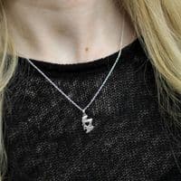 Heart of Scotland Cut Out Sterling Silver Pendant 9820