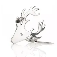 Highland Stag Silver Brooch 2419