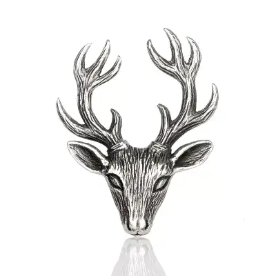 Highland Stag Silver Brooch 2419
