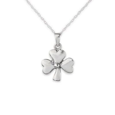 Irish Shamrock Silver Plated Pendant 9768