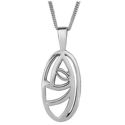 Mackintosh Glasgow Rose Silver Pendant 0110