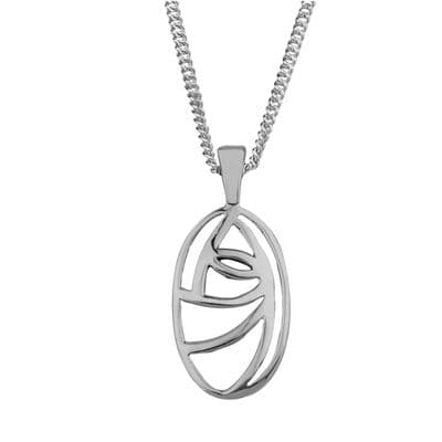 Mackintosh Glasgow Rose Silver Pendant 0892