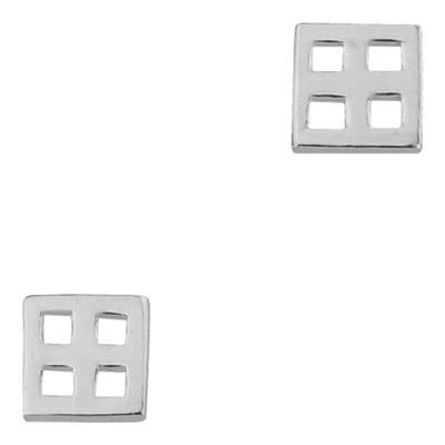 Mackintosh Motif Silver Stud Earrings 0134