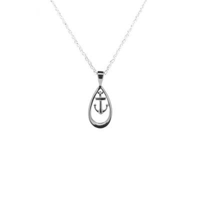 Outlander Inspired Anchor Silver Oval Pendant 1012