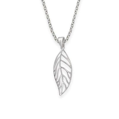 Outlander Inspired Autumn Leaf Silver Pendant 9947