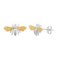 Outlander Inspired Bee Earrings Two Tone 2418