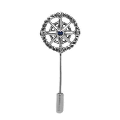 Outlander Inspired Compass Silver Pin 1048