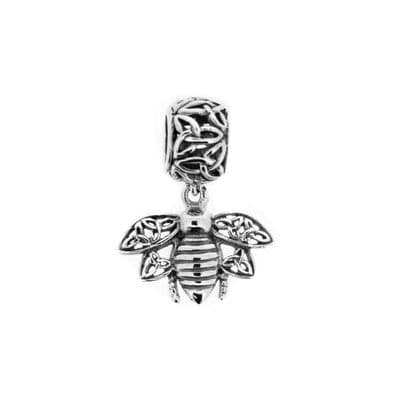 Outlander Inspired Highland Bee Silver Bead Charm 1116