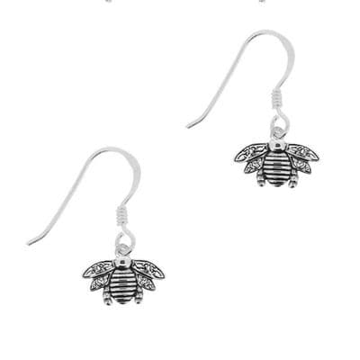 Outlander Inspired Highland Bee Silver Drop Earrings 1124