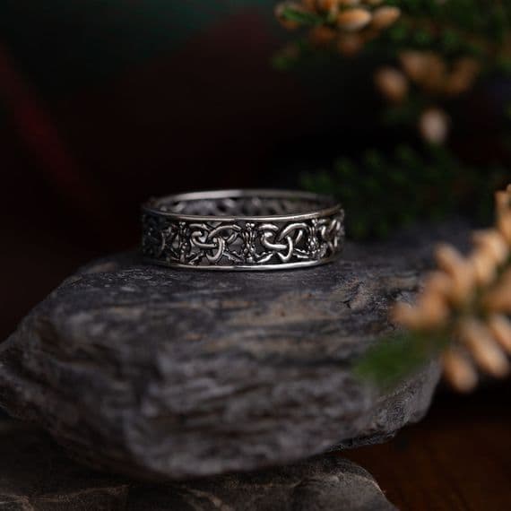 Outlander Inspired Scottish Ring Sterling Silver 9642
