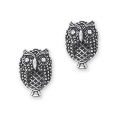 Owl Silver Stud Earrings 9952