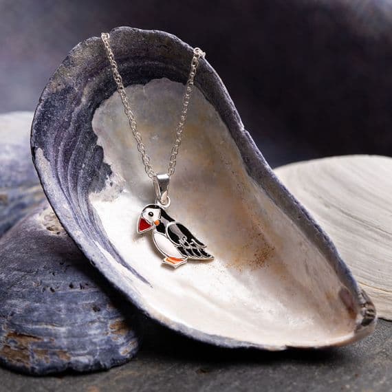 Peggy Puffin Bird Pendant 2532